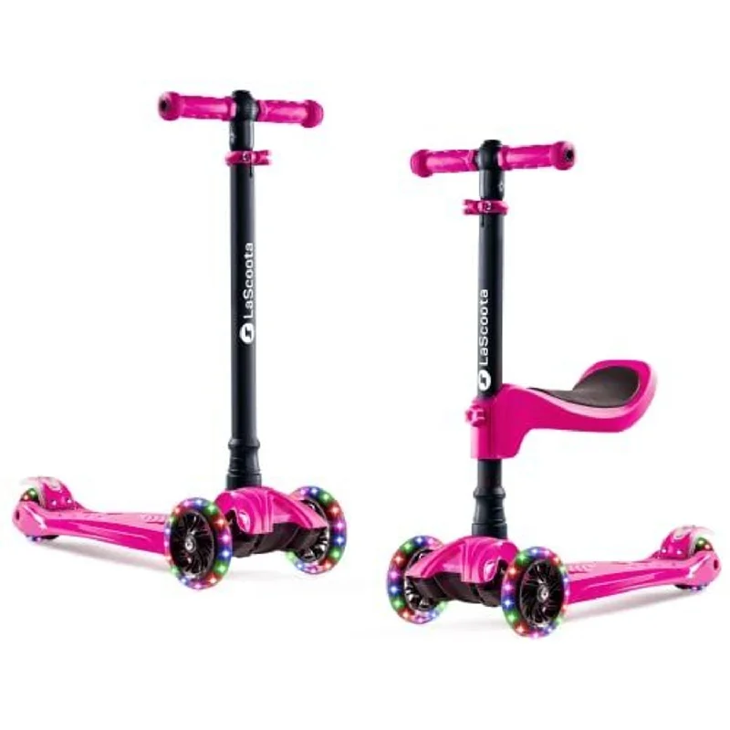 2-in-1 Kids Kick Scooter - Pink