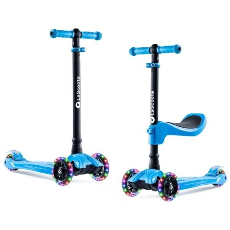 2-in-1 Kids Kick Scooter - Blue