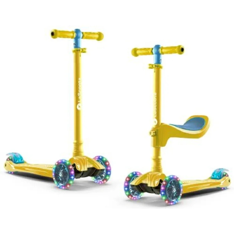 2-in-1 Kids Kick Scooter - Gold