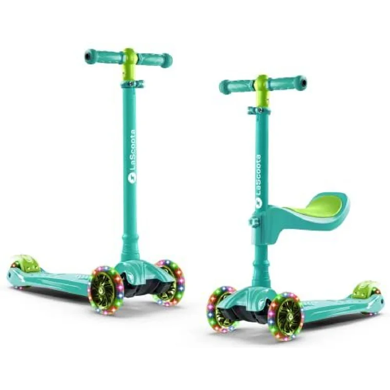 2-in-1 Kids Kick Scooter - Teal