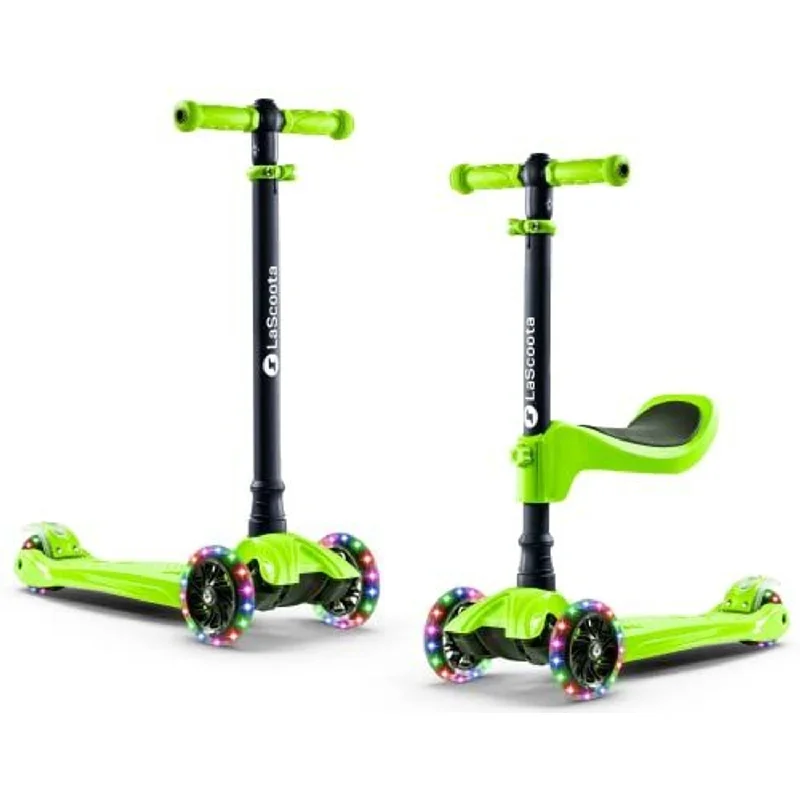 2-in-1 Kids Kick Scooter - Green