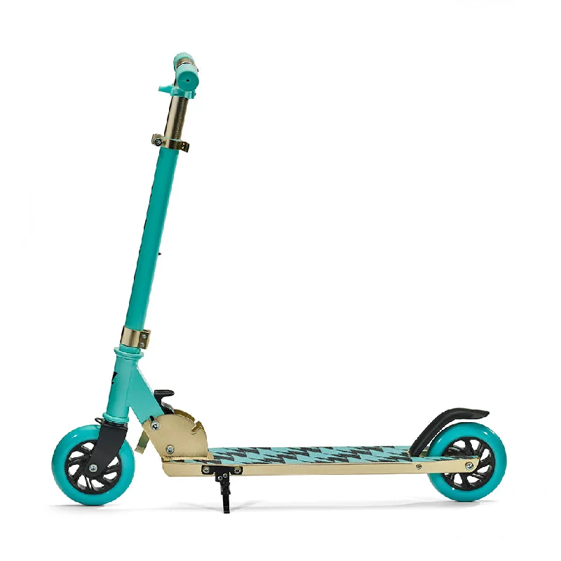 SVOLTA "Legend" 2-Wheel Kids Kick Scooter - Aqua & Gold