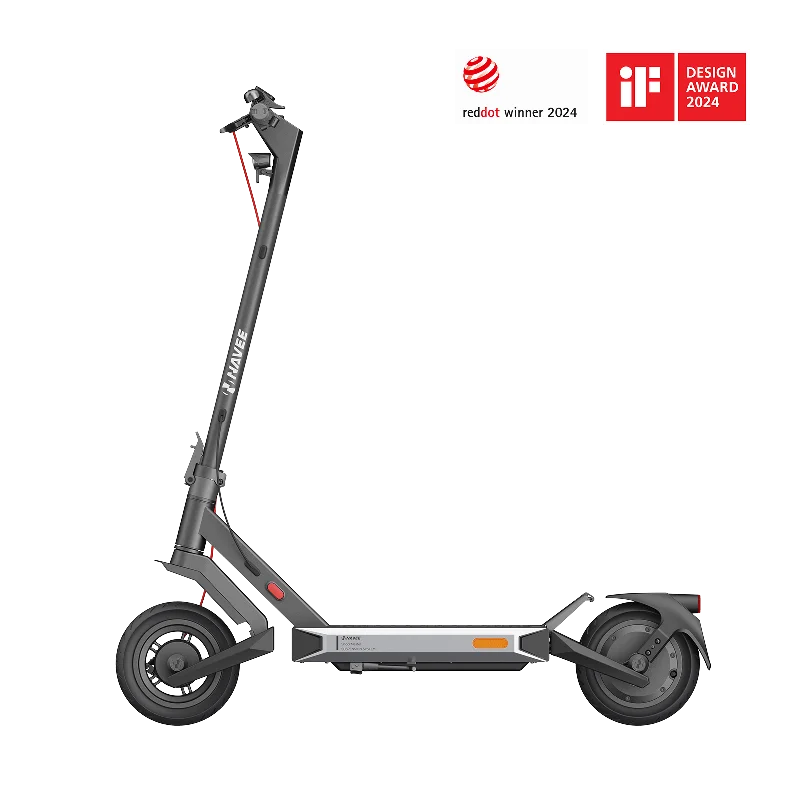 NAVEE S40 Electric Scooter w/25 mi Max Operating Range & 20 mph Max Speed - Space Silver