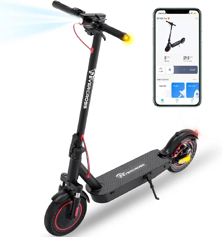 Evercross EV10K Pro 500W E-Scooter mit 35 km Reichweite, 10-Zoll-Honeycomb-Reifen und IP54 Schutz