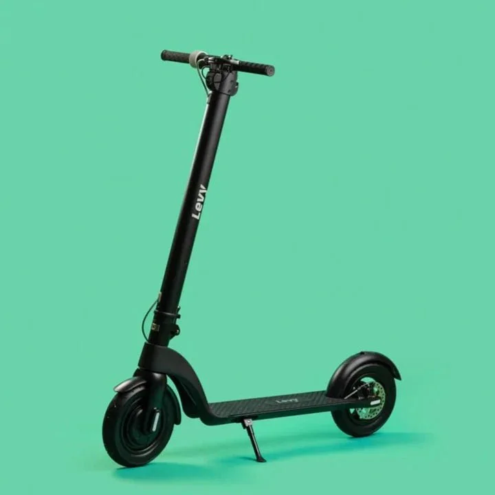 Levy Electric Scooter 36V 350W motor with 700W peak capacity 10" wheels - swap battery in under 10 sec to double your range!