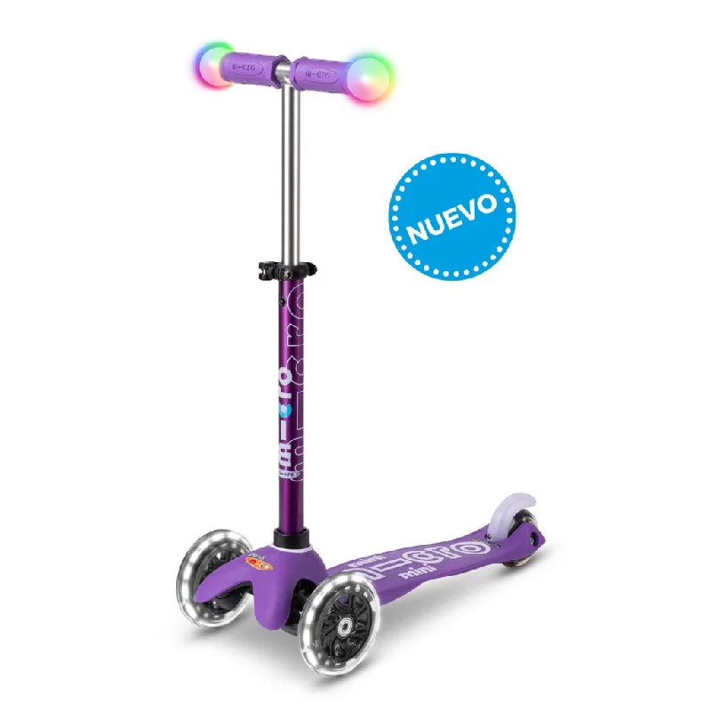 Micro Scooter Mini Deluxe LED Magic Morado