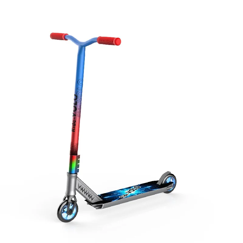 RideVolo T02 Pro Stunt Scooter,BMX Freestyle Kick Scooter for Beginners Kids 8 Years+