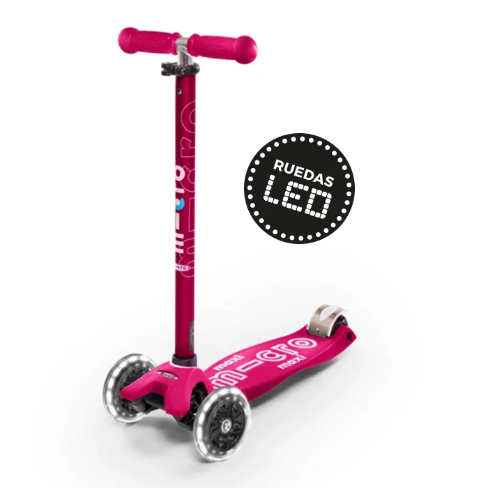 Scooter Maxi Deluxe LED Rosado