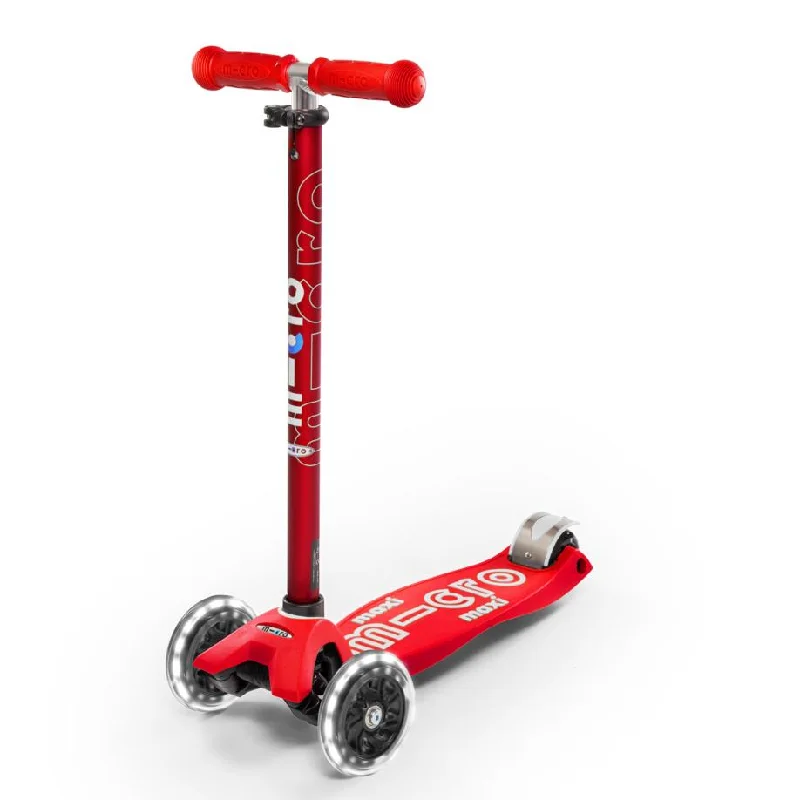 Scooter Maxi Deluxe LED Rojo