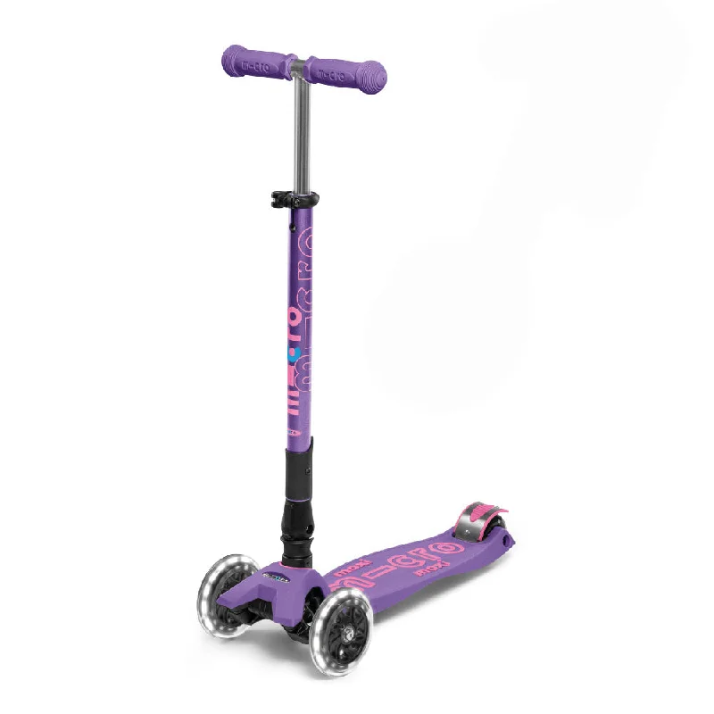 Scooter Maxi Deluxe Plegable LED Morado