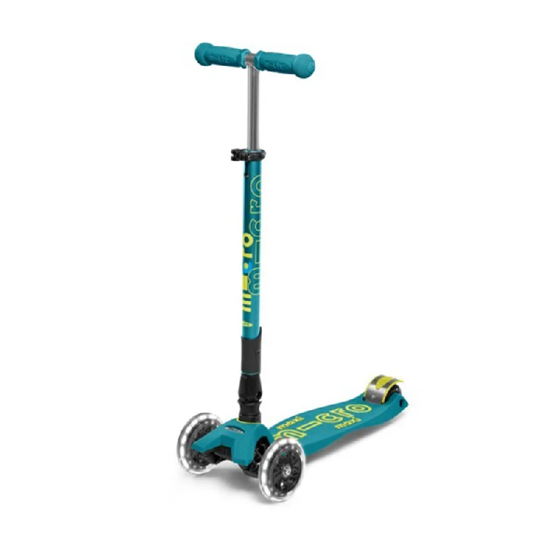 Scooter Maxi Deluxe Plegable LED Verde Petróleo