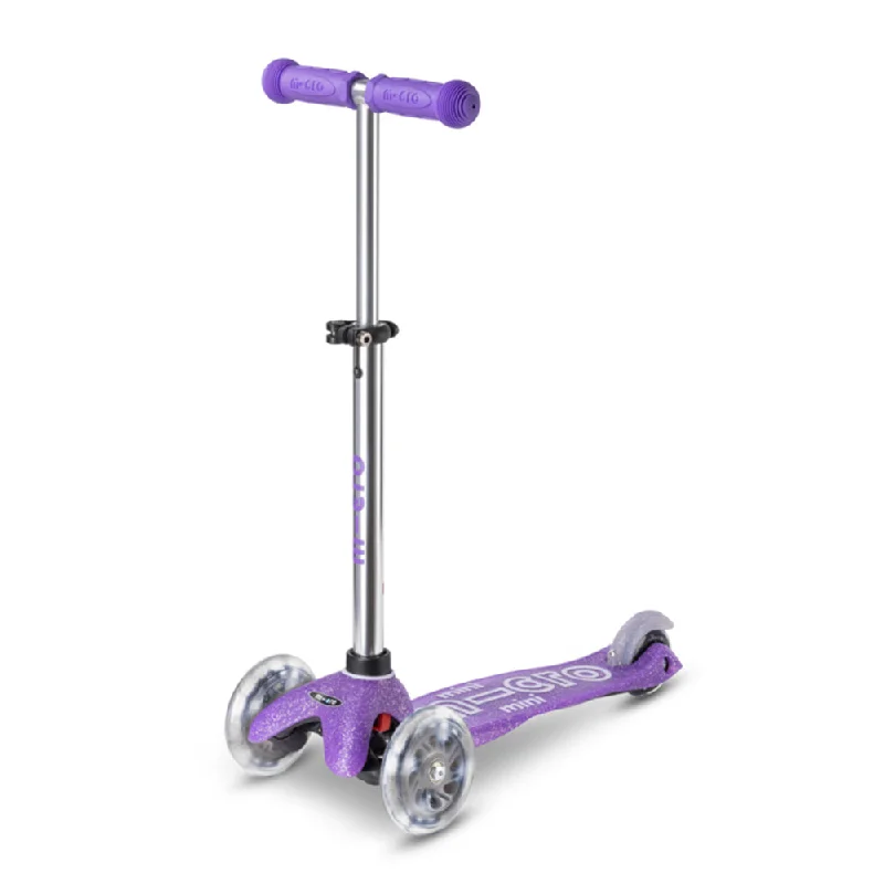 Scooter Mini Deluxe LED Glitter Morado