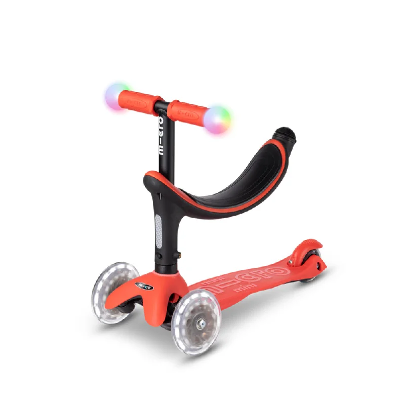 Scooter Mini2Grow Deluxe LED Magic Micro rojo