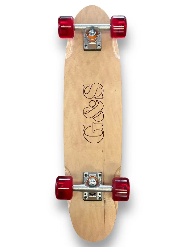 29" G&S Warp 2 Round Tail Skateboard Complete - Natural with Red Yo-Yo's