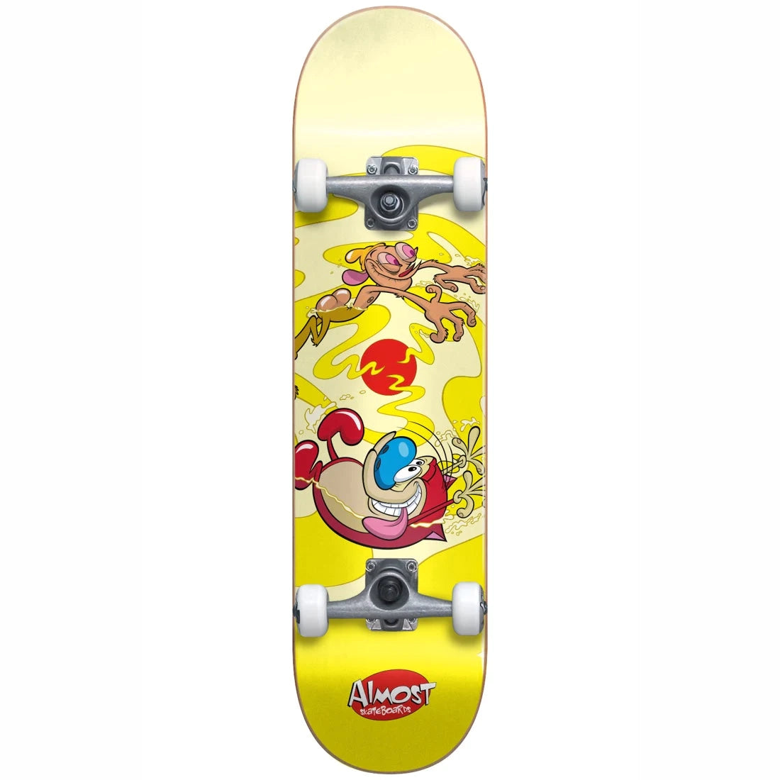 Almost Ren & Stimpy Drain First Push Yellow 8.0" Complete Skateboard