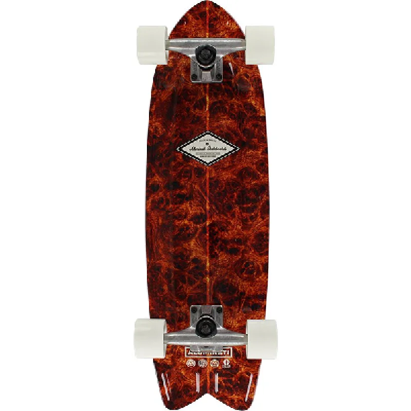 Aluminati Burl Wood Fishtail 28 inch Cruiser Complete