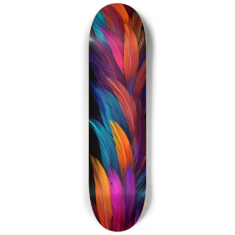 Bright Feathers Custom 8,25" Skateboard or Wall Art