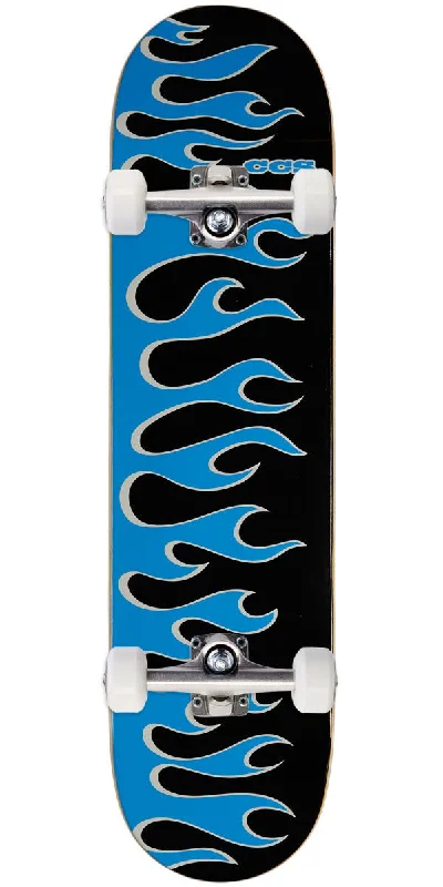 CCS Flames Skateboard Complete - Black/Blue