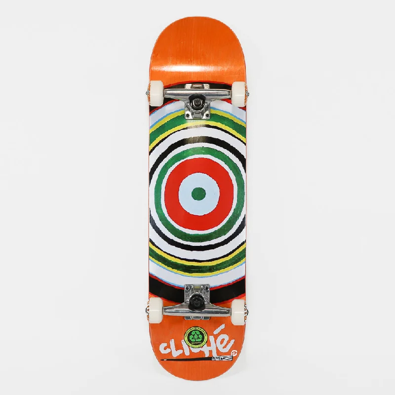 Cliche - 8.25" Painted Circle First Push Complete Skateboard - Orange