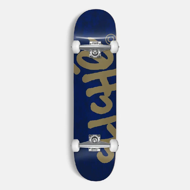 Cliche - KIDS 7.375" Handwritten First Push Complete Skateboard - Navy / Gold