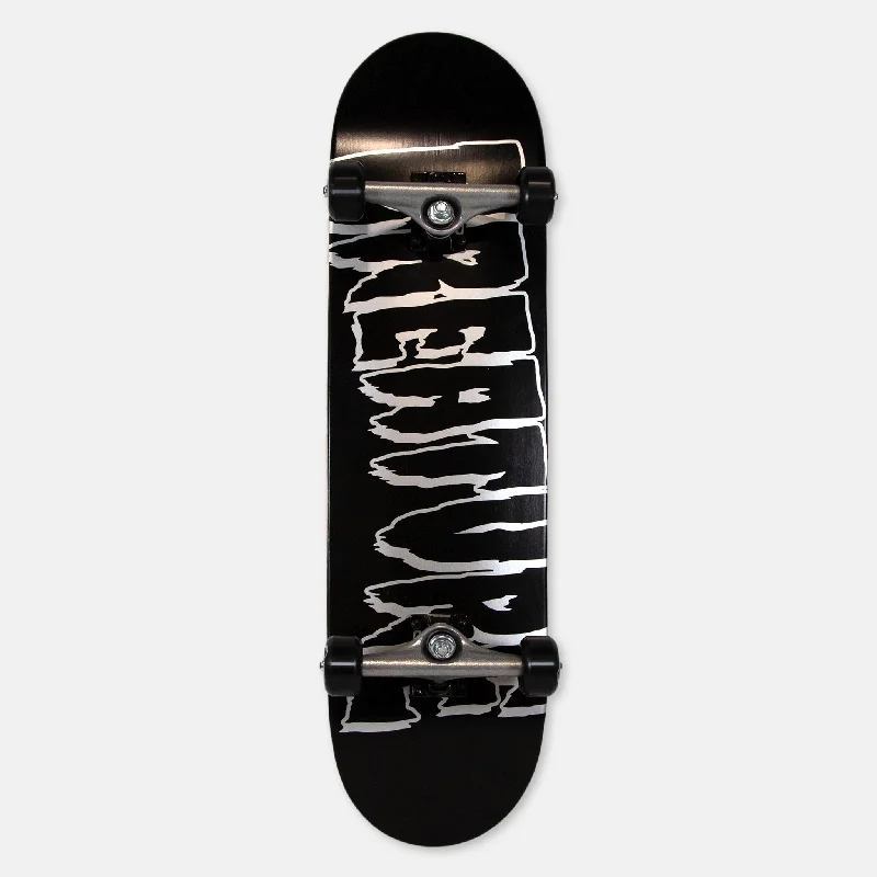 Creature Skateboards - 8.25" Logo Outline Metallic Complete Skateboard - Black