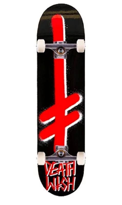 Deathwish Gang Logo Red/Black Skateboard 7.75in