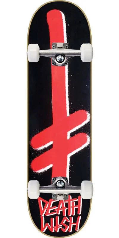 Deathwish Gang Logo Skateboard Complete - Black/Red - 8.25"