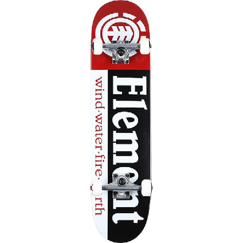 Element Section Black White Red 8.0" Skateboard