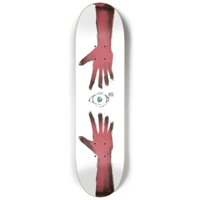 Catch The Eye Red Custom 8.25" Skateboard or Wall Art