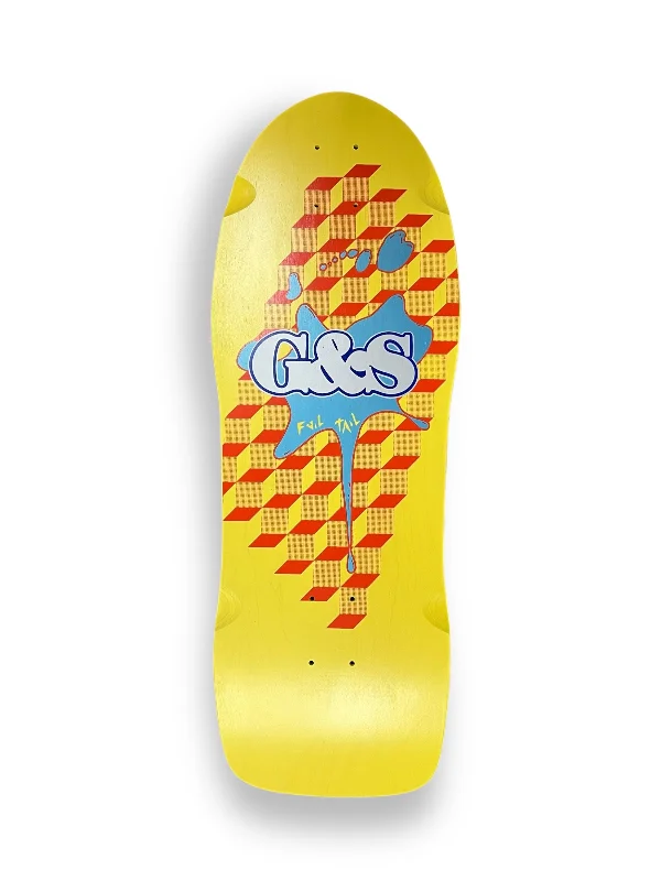 G&S FoilTail Yellow w/Blue Splat Metallic Logo