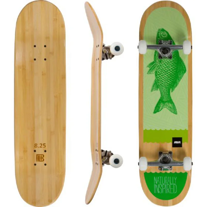 Green Fish Graphic Bamboo Skateboard