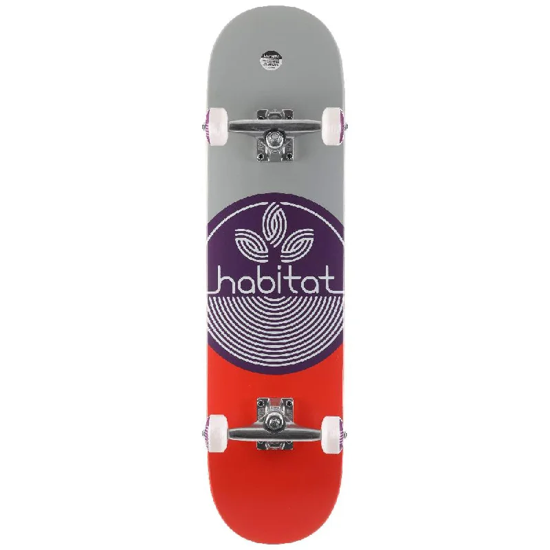 Habitat Leaf Dot in Purple 8.0" Complete Skateboard