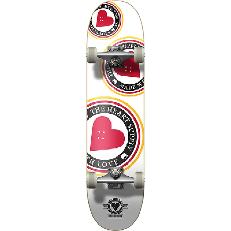 Heart Supply Orbit Logo White 7.75" Skateboard