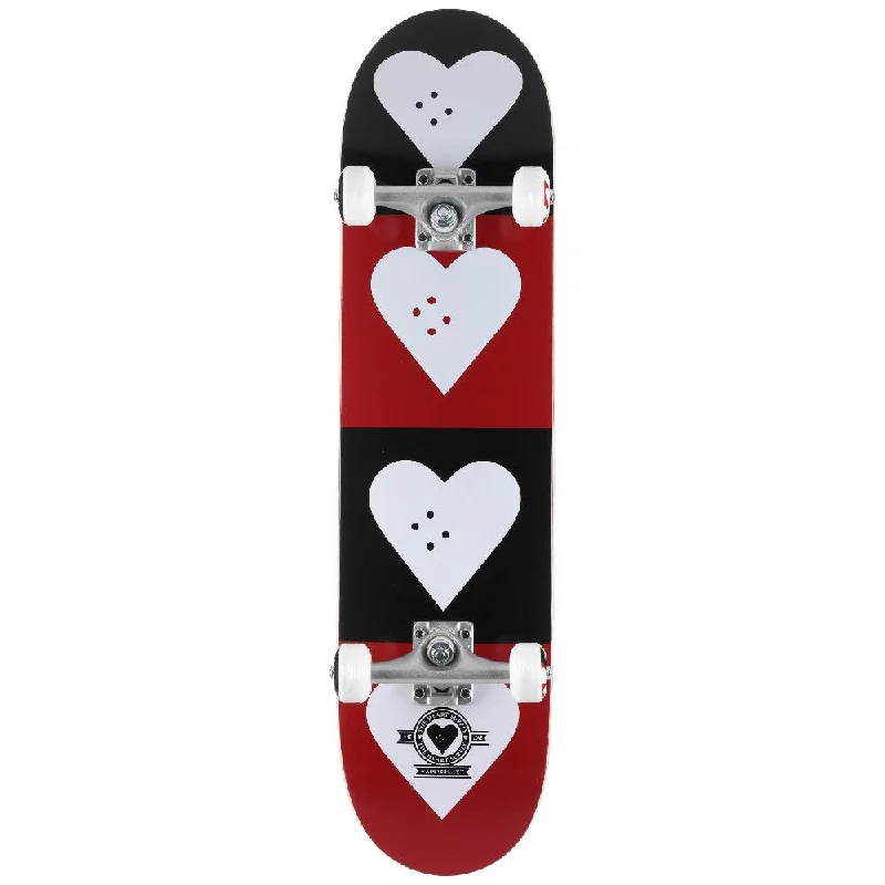 Heart Supply Quad Logo Black/Red 7.75" Skateboard