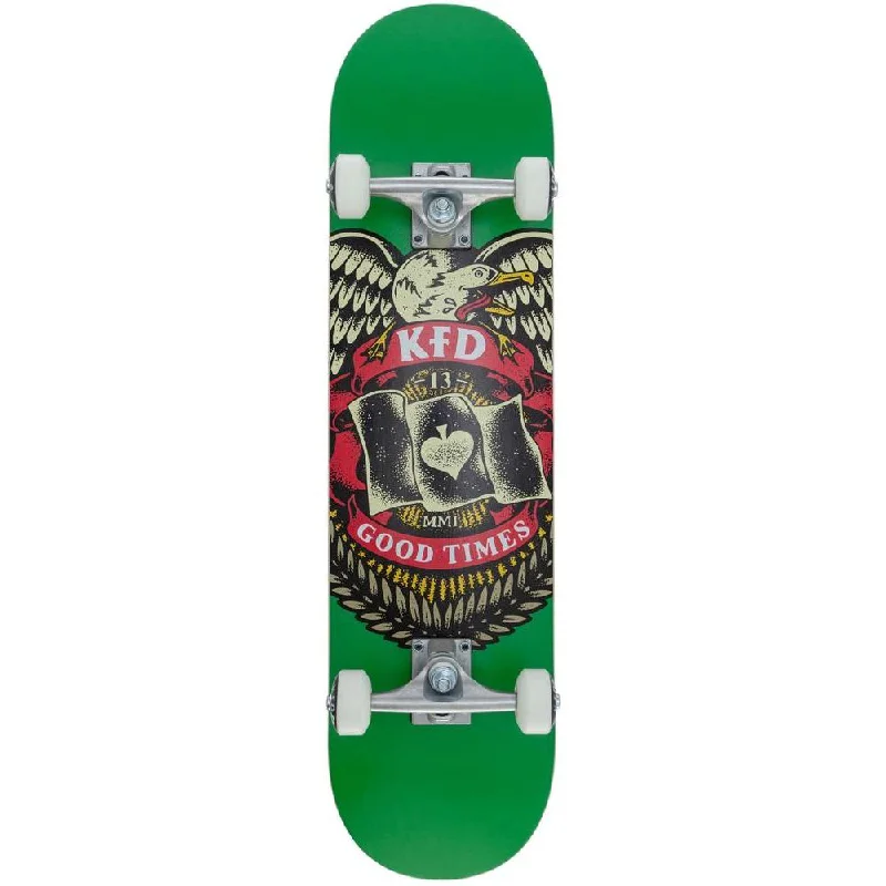 KFD Young Gunz Badge in Green 8.0" Complete Skateboard