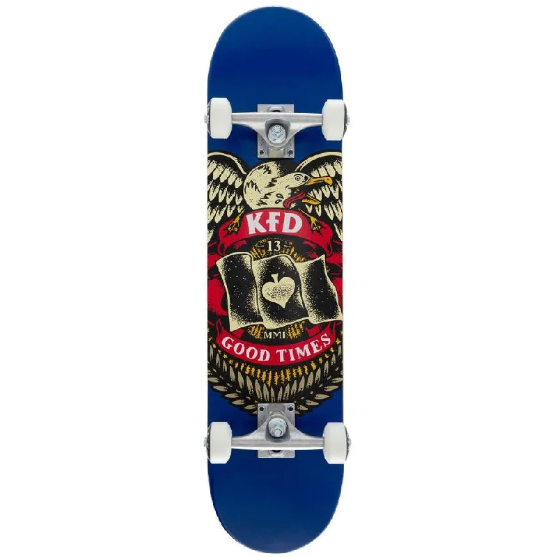 KFD Young Gunz Badge in Navy 7.75" Complete Skateboard