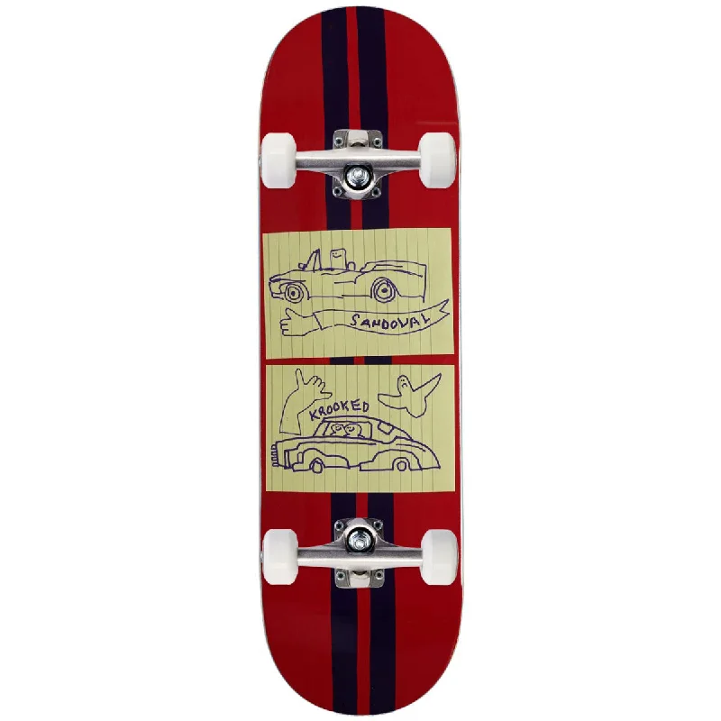 Krooked Sandoval Racecar Skateboard Complete - Red - 9.02"