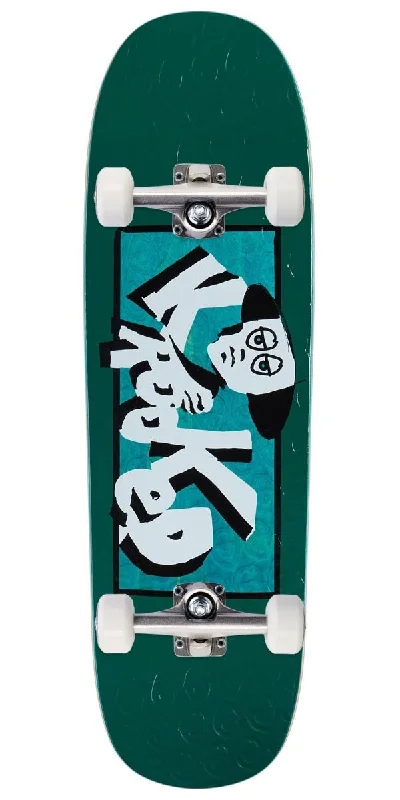 Krooked Team Incognito Embossed Skateboard Complete - Deep Sea Green - 9.25"