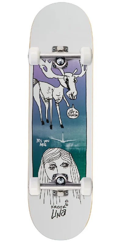 Krooked Una Debate Skateboard Complete - White - 8.38"