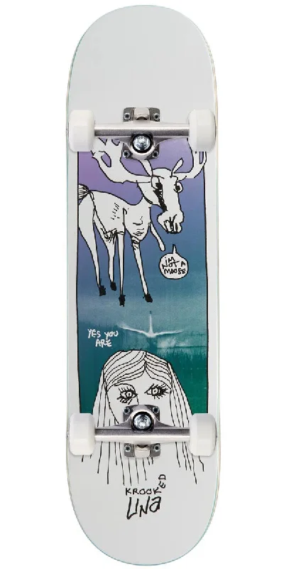 Krooked Una Debate True Fit Skateboard Complete - White - 8.25"