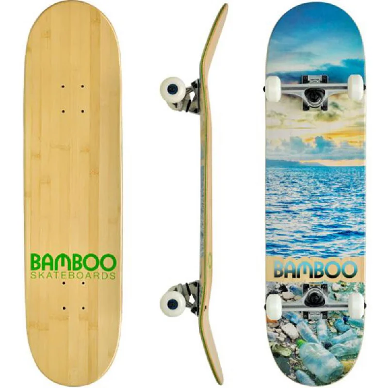 Ocean Disaster Graphic Bamboo Skateboard