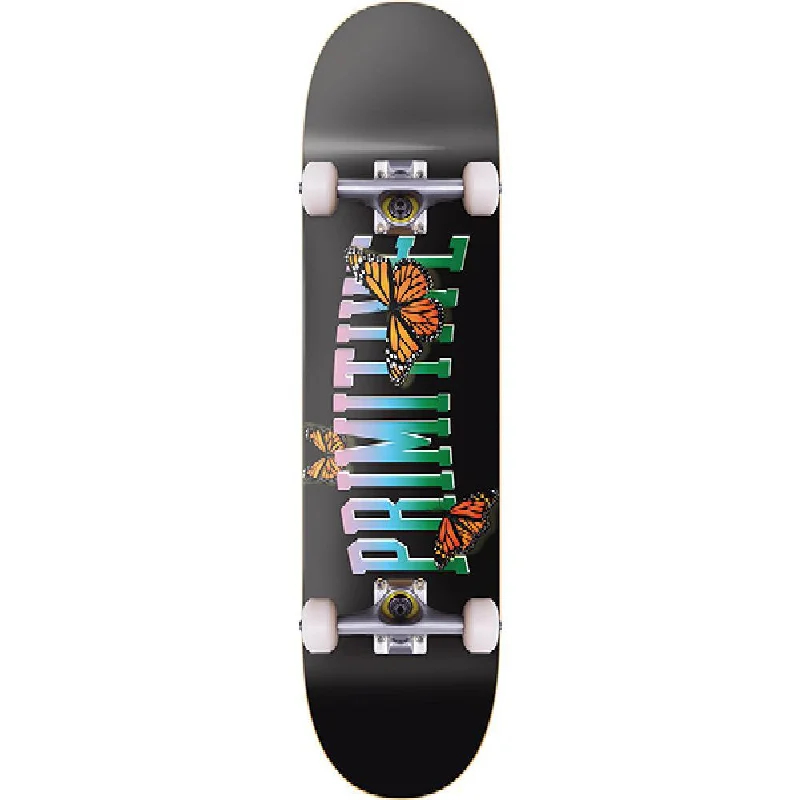 Primitive Collegiate Butterfly in Black 7.3" Skateboard