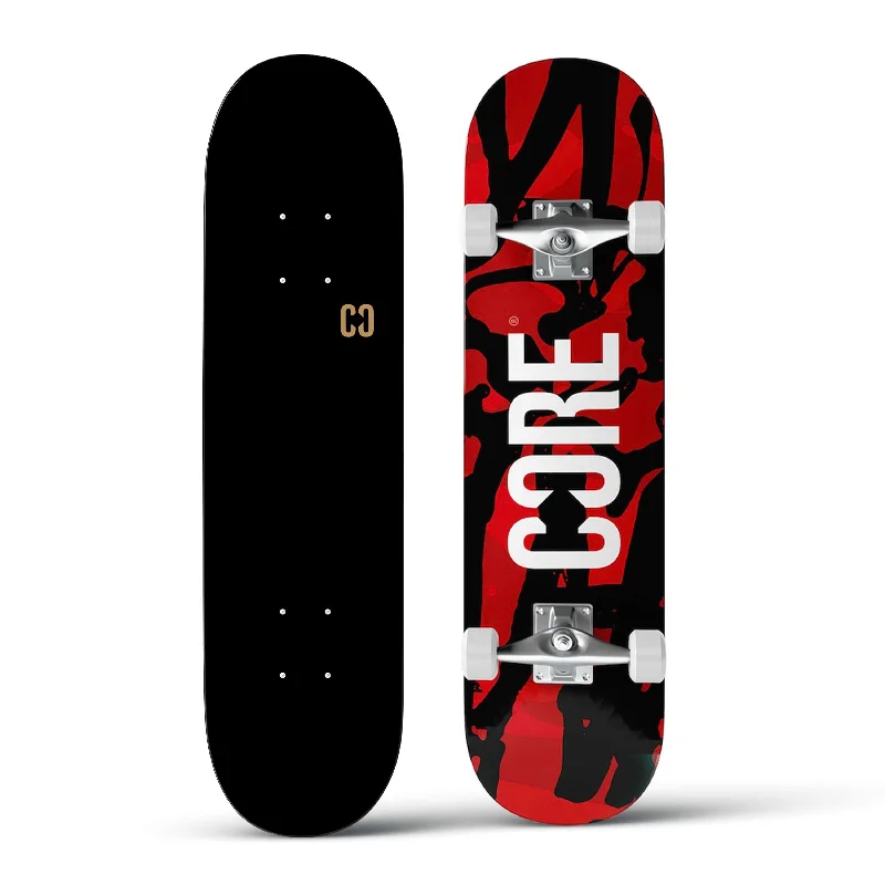 CORE Complete Skateboard C2 - Red Splat 7.75