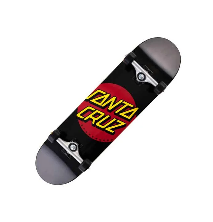 Santa Cruz Full Classic Dot Kids Skateboard (Black)