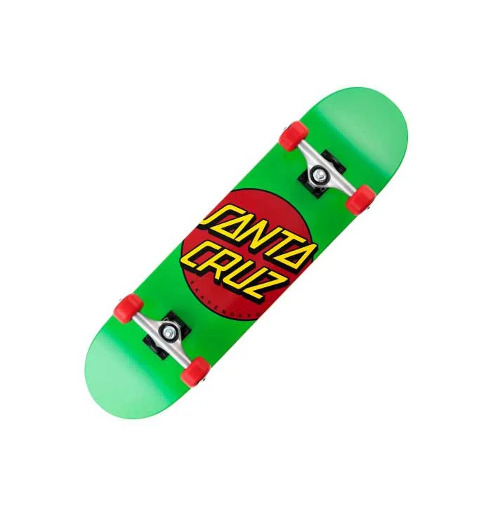 Santa Cruz Mid Classic Dot Kids Skateboard (Green)