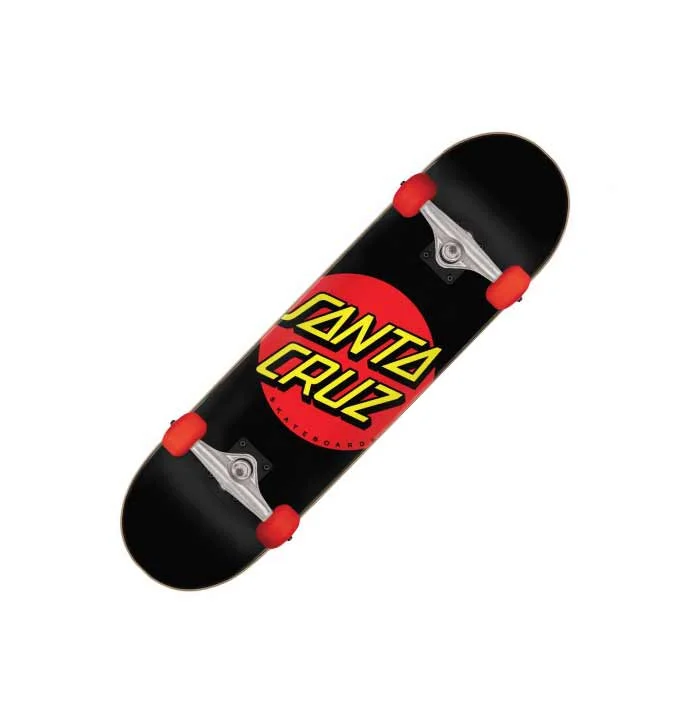 Santa Cruz Super Micro Classic Dot Kids Skateboard (Black)