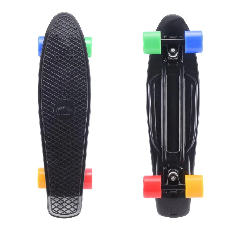 Sanview Black 22 Inch Mini Cruiser Beginners Skateboard for Kids