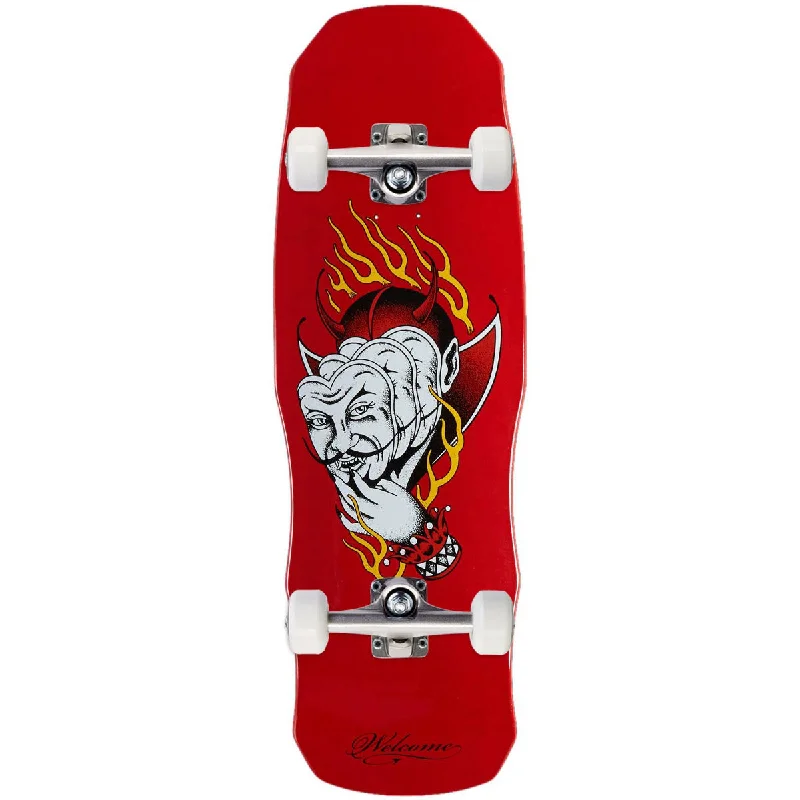 Welcome Diablo On A Dark Lord Skateboard Complete - Red Dip - 9.75"