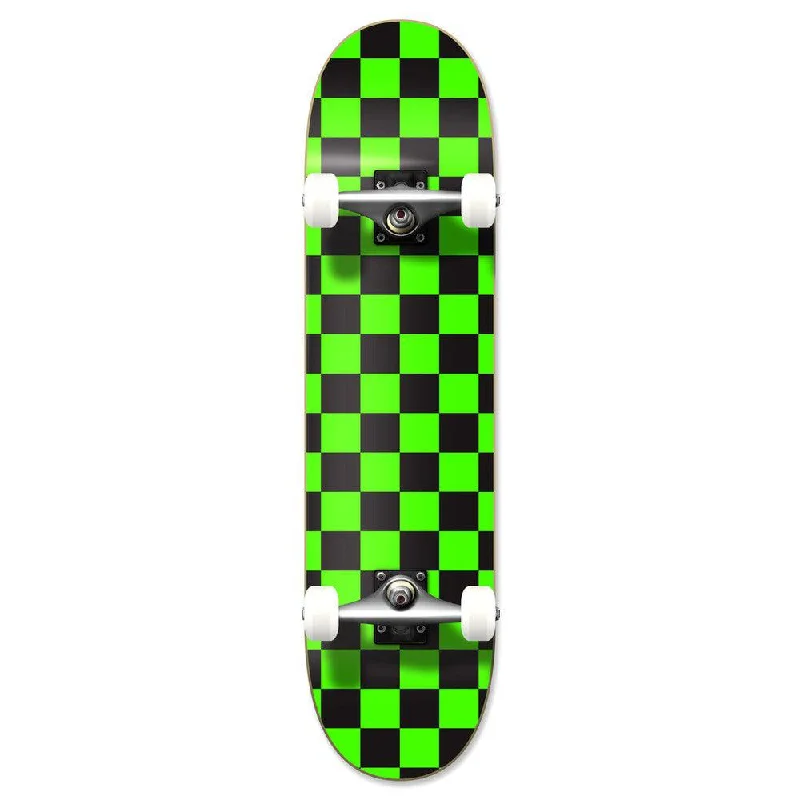 Yocaher Graphic Complete 7.75" Skateboard - Checker Green