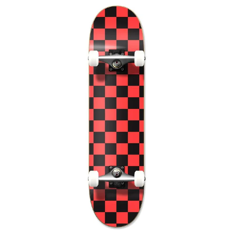 Yocaher Graphic Complete 7.75" Skateboard - Checker Orange